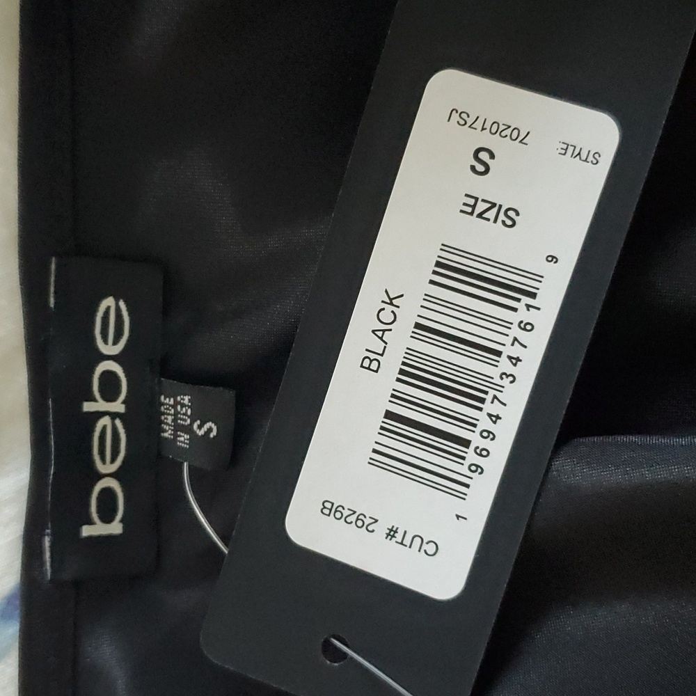 NWT Black Bebe Cowl‎ Neck Midi Dress Size S - Picture 4 of 9